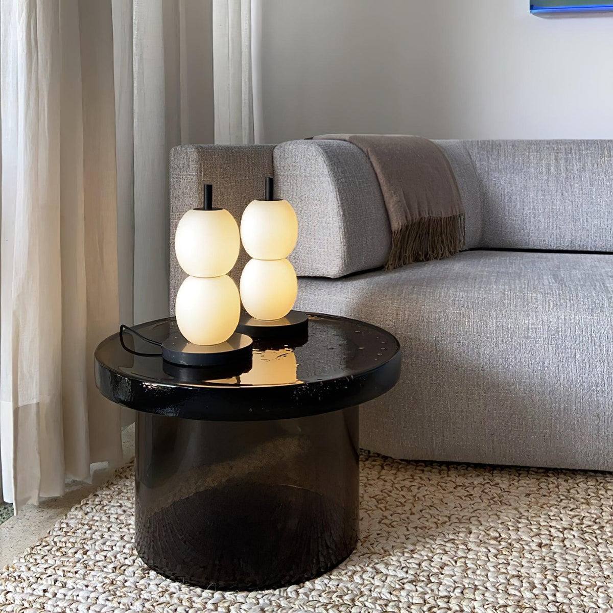 Olive Lampe de Table en Marbre Moderne