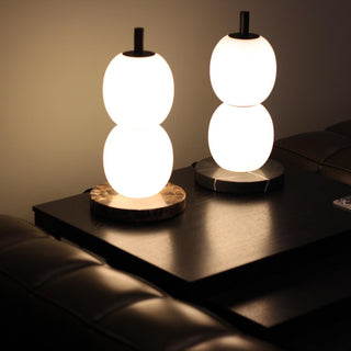Olive Lampe de Table en Marbre Moderne
