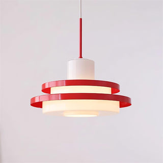 Eviso Lustra Lampe Suspendue Rouge Blanche-Luire