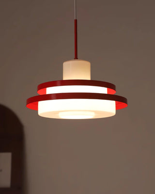 Eviso Lustra Lampe Suspendue Rouge Blanche-Luire
