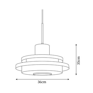 Eviso Lustra Lampe Suspendue Rouge Blanche-Luire