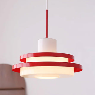 Eviso Lustra Lampe Suspendue Rouge Blanche-Luire