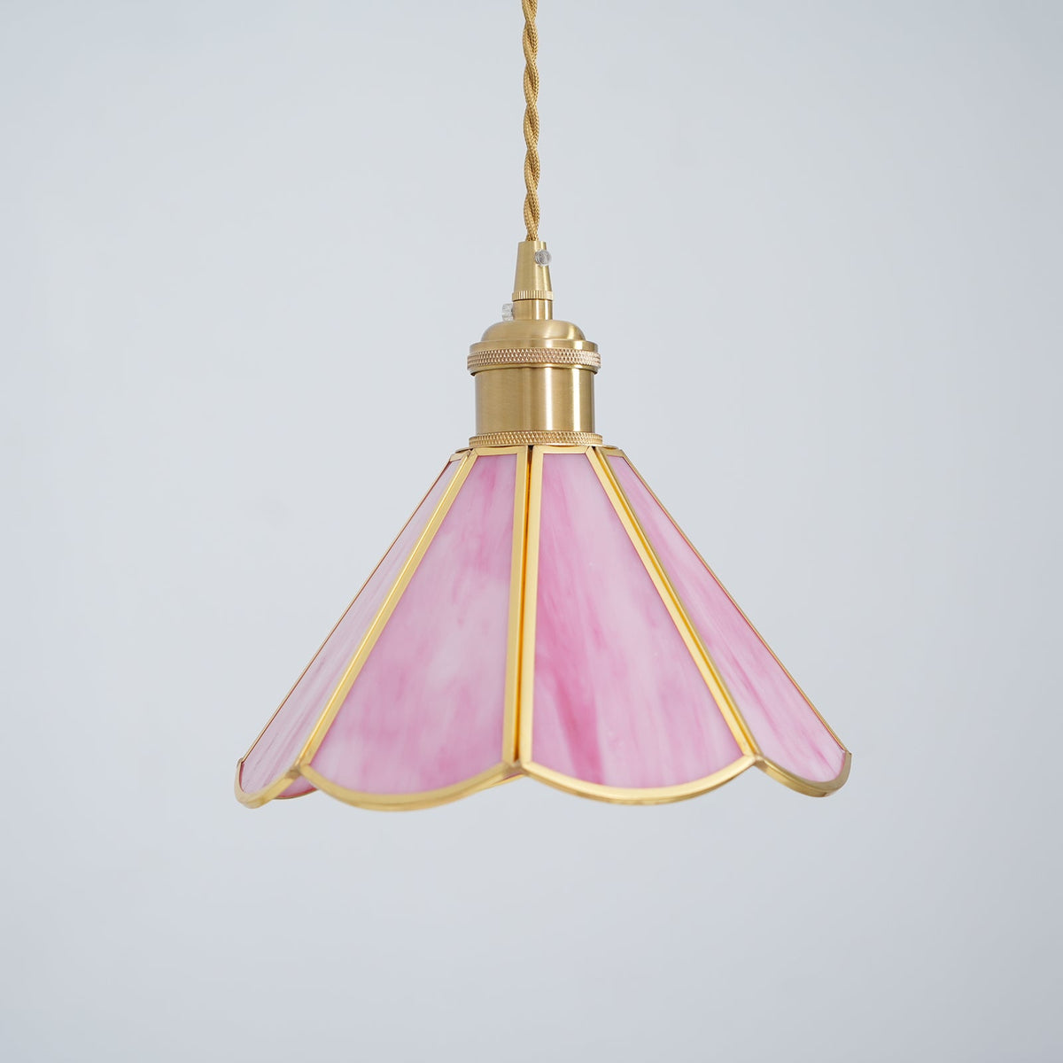 Lione Pink Stained Glass Pendant Light-Neutral Decor