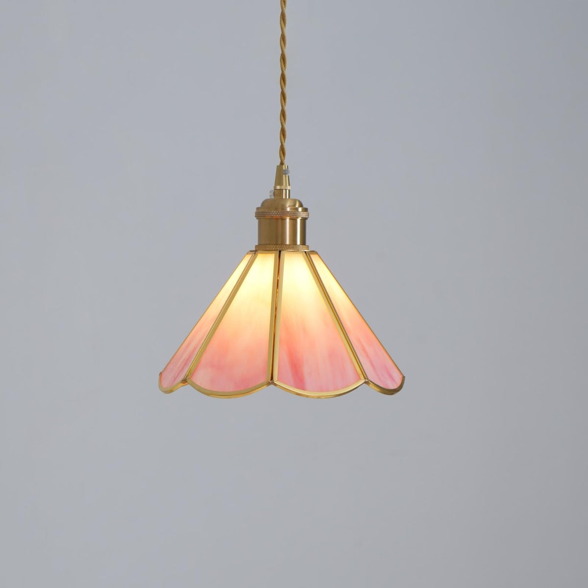 Lione Pink Stained Glass Pendant Light-Neutral Decor