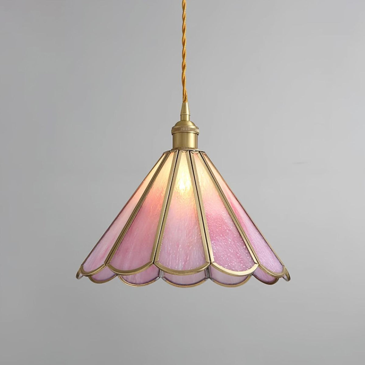 Lione Pink Stained Glass Pendant Light-Neutral Decor