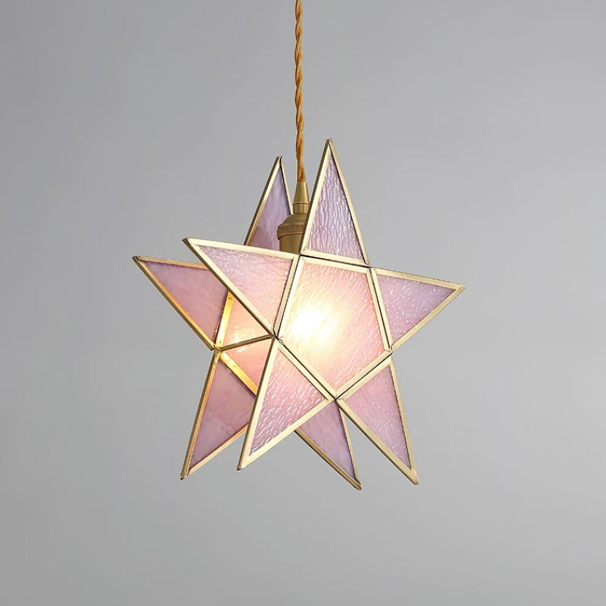 Lione Pink Stained Glass Pendant Light-Neutral Decor