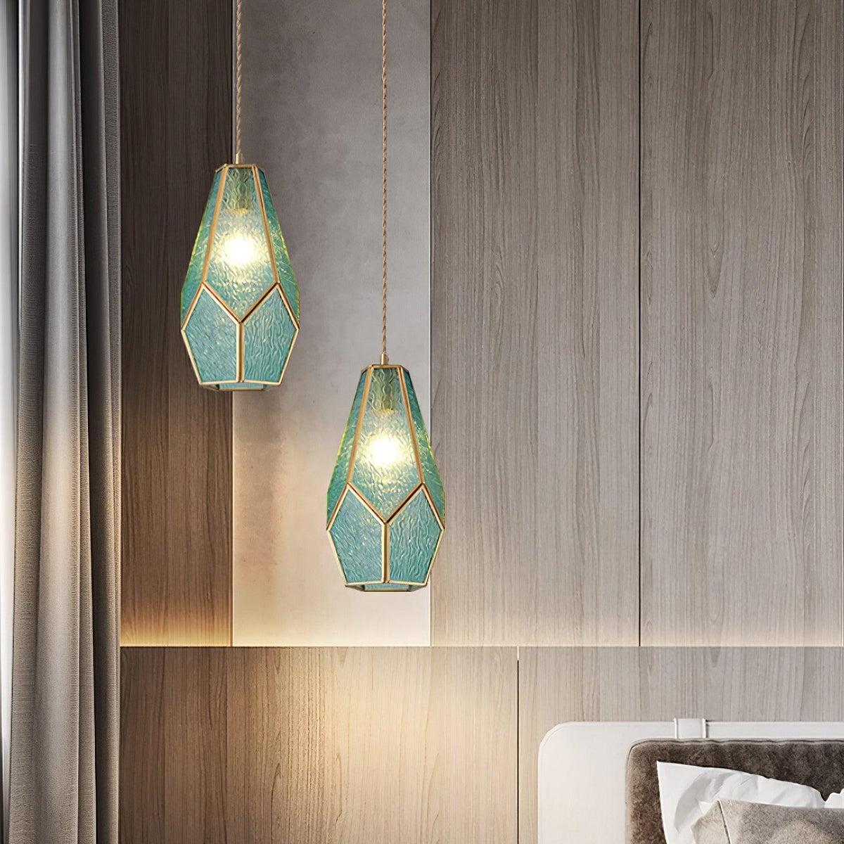 Lione Pink Stained Glass Pendant Light-Neutral Decor