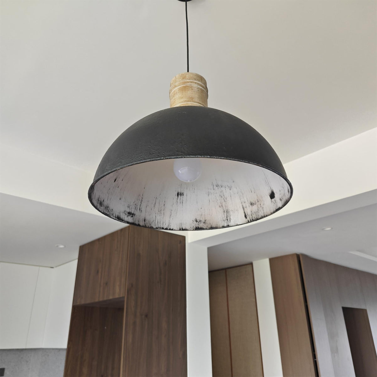 Ilshaos Suspension Bois Métal Industriel Vintage