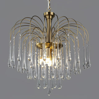 Lustra Lustre Bras Dorés et Cristal