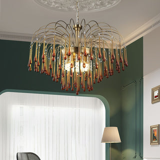 Lustra Lustre Bras Dorés et Cristal
