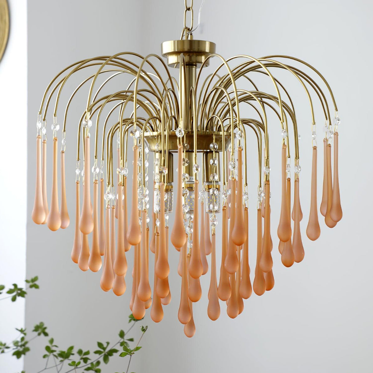 Arlora Lustre Bras Dorés et Cristal
