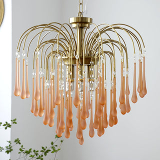 Lustra Lustre Bras Dorés et Cristal