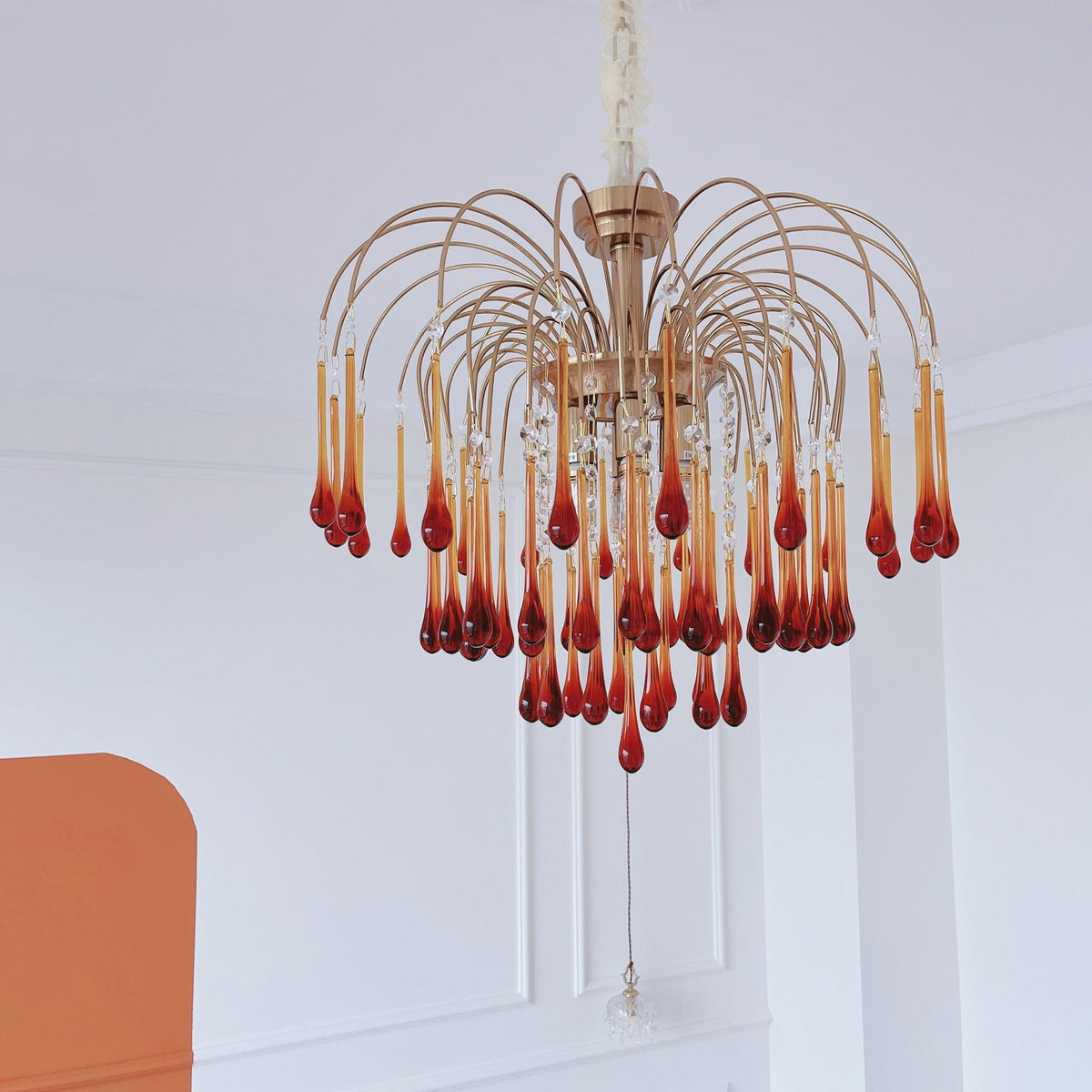 Arlora Lustre Bras Dorés et Cristal
