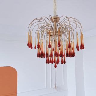 Lustra Lustre Bras Dorés et Cristal