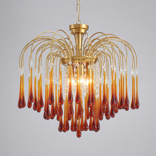 Lustra Lustre Bras Dorés et Cristal