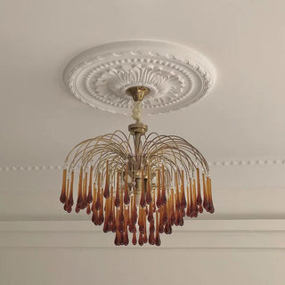 Lustra Lustre Bras Dorés et Cristal