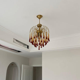 Lustra Lustre Bras Dorés et Cristal