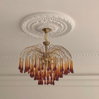 Lustra Lustre Bras Dorés et Cristal