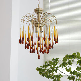 Lustra Lustre Bras Dorés et Cristal