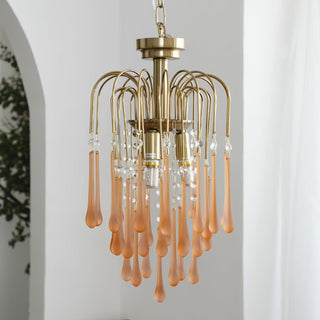 Lustra Lustre Bras Dorés et Cristal