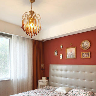 Lustra Lustre Bras Dorés et Cristal