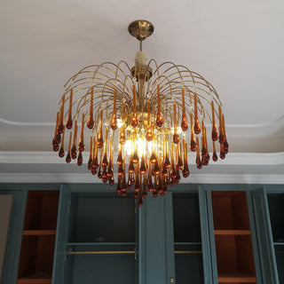 Lustra Lustre Bras Dorés et Cristal