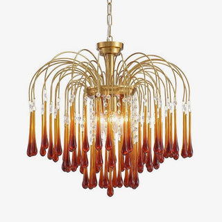 Lustra Lustre Bras Dorés et Cristal