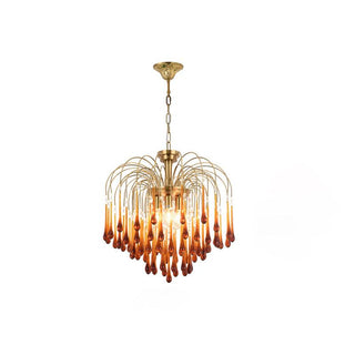 Lustra Lustre Bras Dorés et Cristal