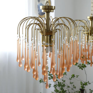 Lustra Lustre Bras Dorés et Cristal