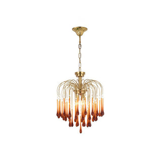 Lustra Lustre Bras Dorés et Cristal