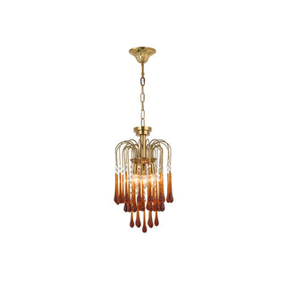 Lustra Lustre Bras Dorés et Cristal