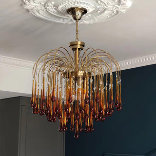Lustra Lustre Bras Dorés et Cristal