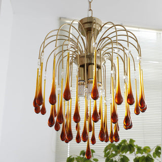 Lustra Lustre Bras Dorés et Cristal