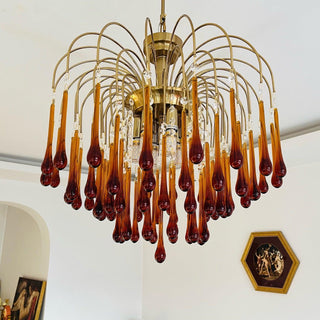 Lustra Lustre Bras Dorés et Cristal