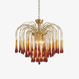 Lustra Lustre Bras Dorés et Cristal