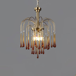 Lustra Lustre Bras Dorés et Cristal