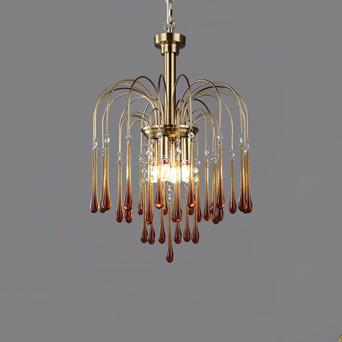 Arlora Lustre Bras Dorés et Cristal