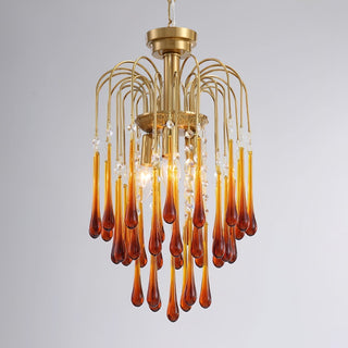 Lustra Lustre Bras Dorés et Cristal