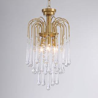 Lustra Lustre Bras Dorés et Cristal