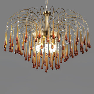 Lustra Lustre Bras Dorés et Cristal