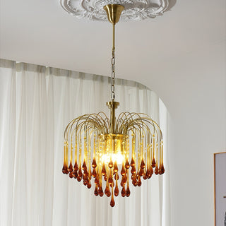 Lustra Lustre Bras Dorés et Cristal