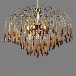 Lustra Lustre Bras Dorés et Cristal