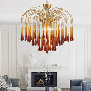 Lustra Lustre Bras Dorés et Cristal