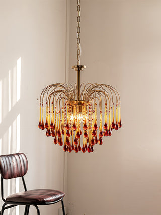 Lustra Lustre Bras Dorés et Cristal