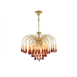 Lustra Lustre Bras Dorés et Cristal