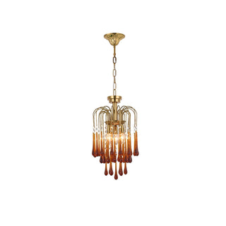 Lustra Lustre Bras Dorés et Cristal