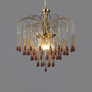 Lustra Lustre Bras Dorés et Cristal