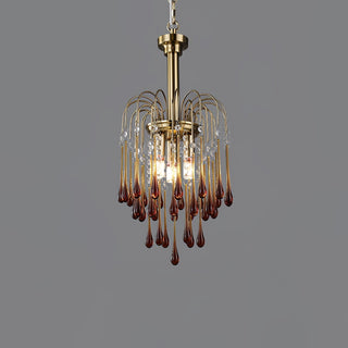 Lustra Lustre Bras Dorés et Cristal