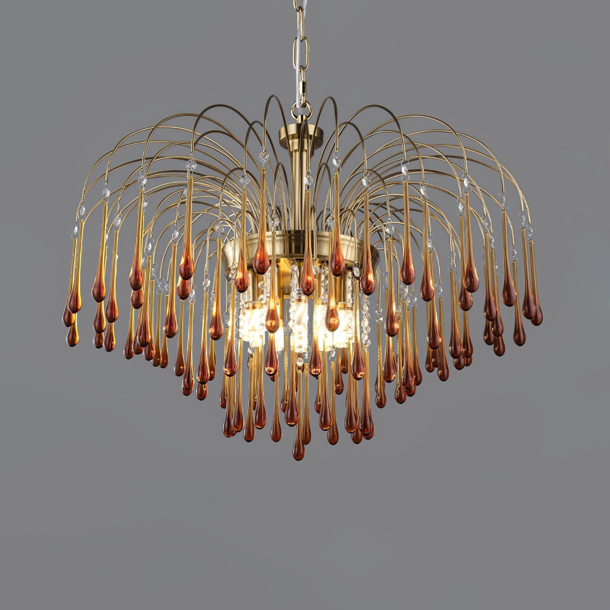 Arlora Lustre Bras Dorés et Cristal