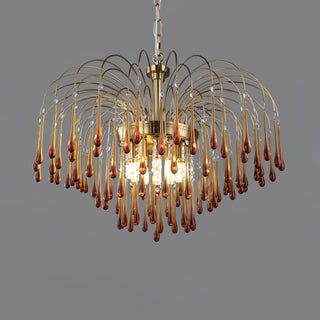 Lustra Lustre Bras Dorés et Cristal